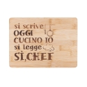Tagliere in legno 27x20 cm Si scrive oggi cucino io, si legge Sì Chef Promozione