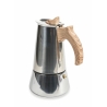 Caffettiera moka 6 tazze in acciaio inox manico effetto legno Riko Catalogo