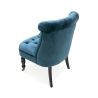 Poltrona da salotto stile vintage effetto velluto con 2 ruote Vesta 