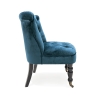 Poltrona da salotto stile vintage effetto velluto con 2 ruote Vesta Vendita