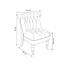 Poltrona da salotto stile vintage effetto velluto con 2 ruote Vesta 