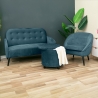 Pouf contenitore rotondo multiuso vintage Kursa Vendita