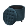 Pouf contenitore rotondo multiuso vintage Kursa Costo