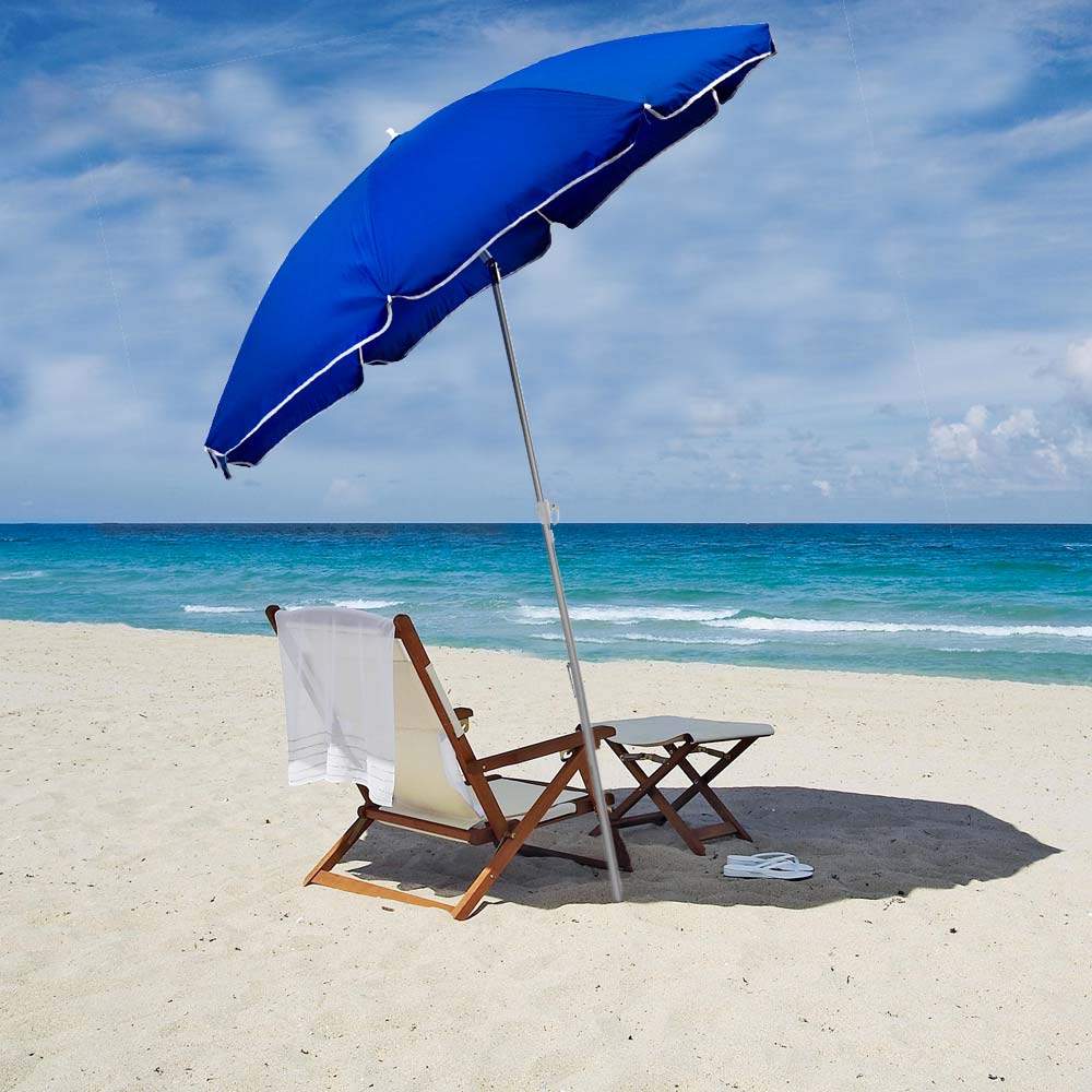 Ombrellone Mare Spiaggia 180 cm Protezione UV Alluminio Leggero LIGNANO