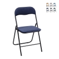 Set 6 sedie pieghevoli con seduta imbottita effetto velluto Pexis Promozione