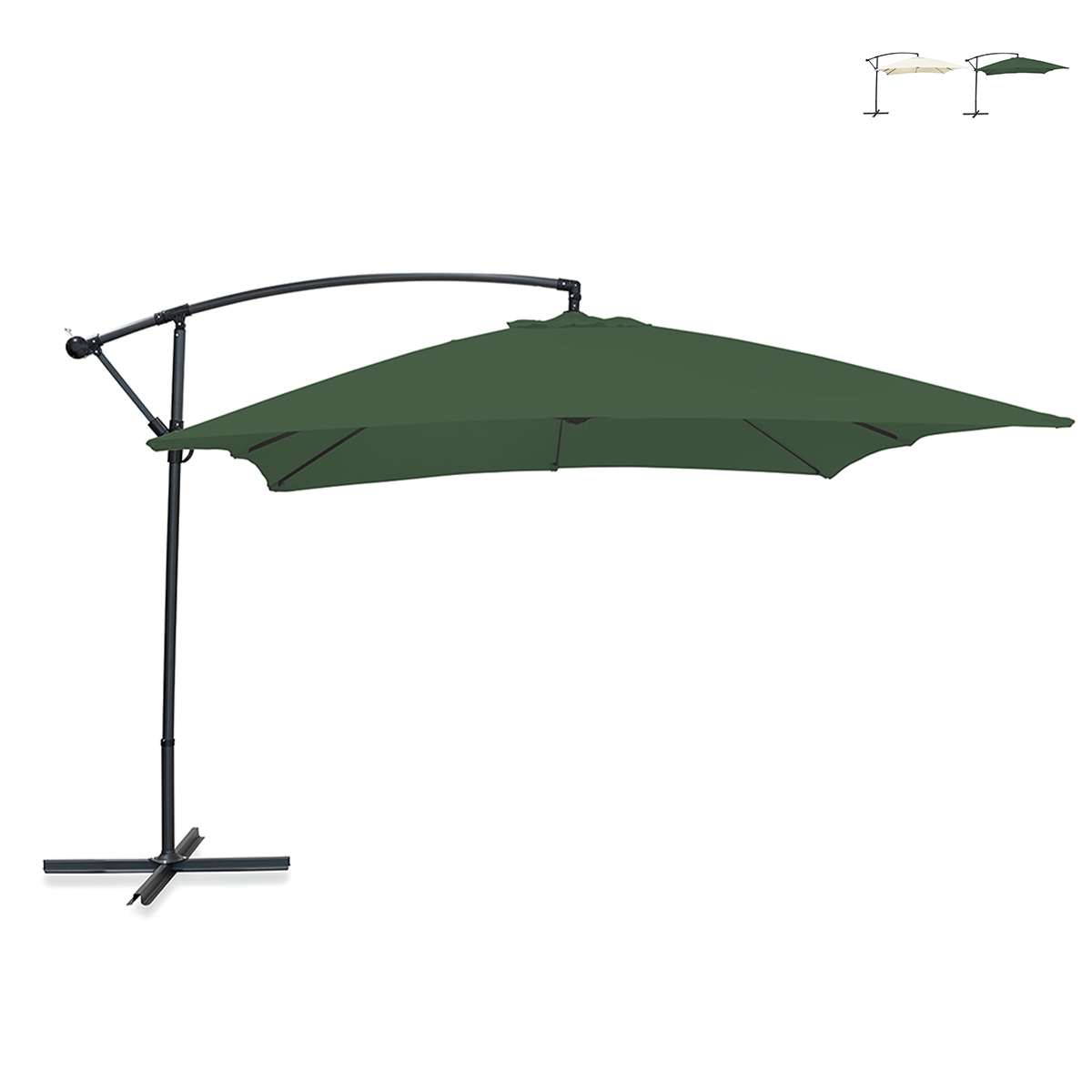 Ombrellone da giardino 3x3m a braccio laterale Kios Offerta Ombrellone da giardino 3x3m a braccio laterale Kios Offerta