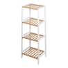 Mobiletto bagno portaoggetti 4 ripiani in bambù e MDF Tavro Catalogo