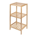 Mobiletto bagno porta oggetti 3 ripiani in bambù e MDF Mivo Catalogo