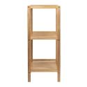 Mobiletto bagno porta oggetti 3 ripiani in bambù e MDF Mivo Stock