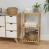 Mobiletto bagno porta oggetti 3 ripiani in bambù e MDF Mivo Vendita