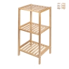 Mobiletto bagno porta oggetti 3 ripiani in bambù e MDF Mivo Promozione