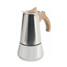 Moka caffettiera 2 tazze in acciaio inox manico effetto legno Riko Offerta
