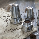Moka caffettiera 2 tazze in acciaio inox manico effetto legno Riko Vendita