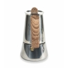 Moka caffettiera 2 tazze in acciaio inox manico effetto legno Riko Saldi