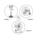 Ventilatore a piantana tavolo parete 3in1 regolabile Planetarium Stock