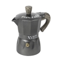 Caffettiera 2 tazze in lega alluminio manico effetto legno Buon Caffè Promozione