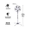 Ventilatore a piantana 3 velocità 5 pale altezza regolabile ArticFresh Modello