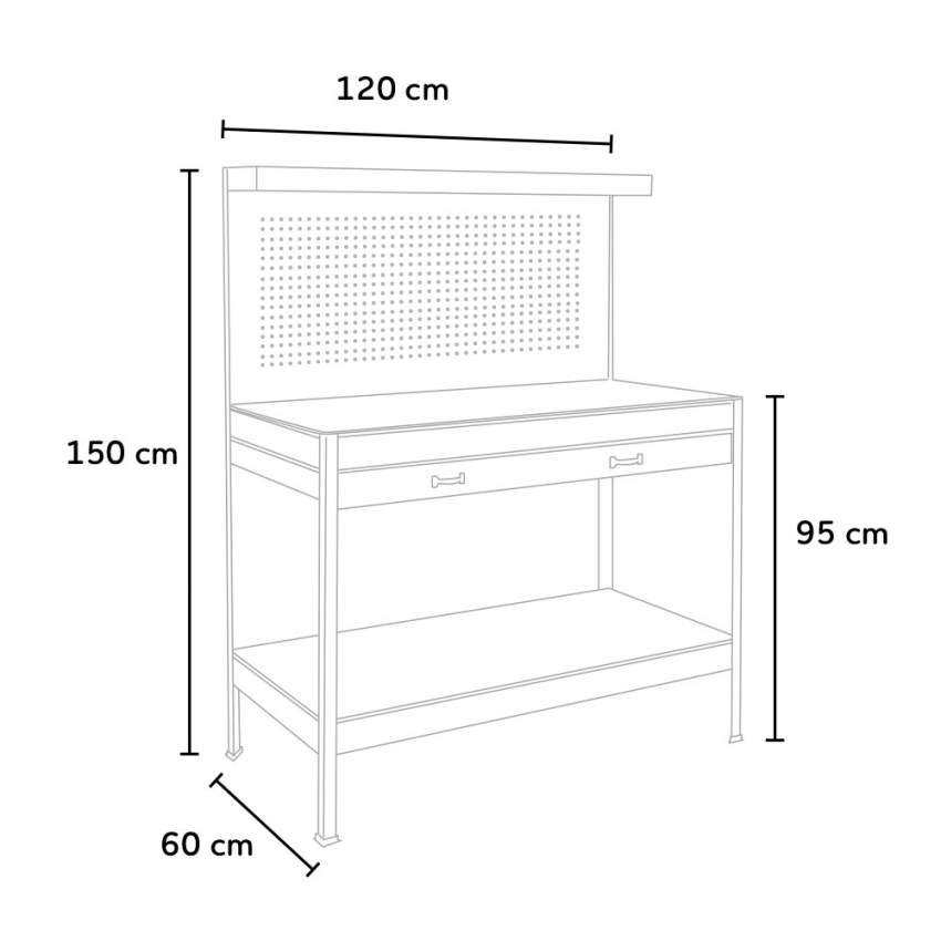 Tavolo da lavoro con cassetto porta attrezzi GL01010