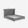 Letto matrimoniale Chesterfield 160x190cm in similpelle Chur 