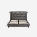 Letto matrimoniale Chesterfield 160x190cm in similpelle Chur Misure
