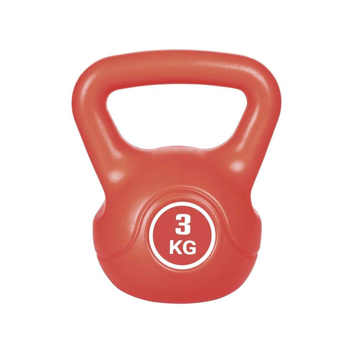 Kettlebell 3 Kg antiscivolo esercizi rafforzamento muscolare Makro