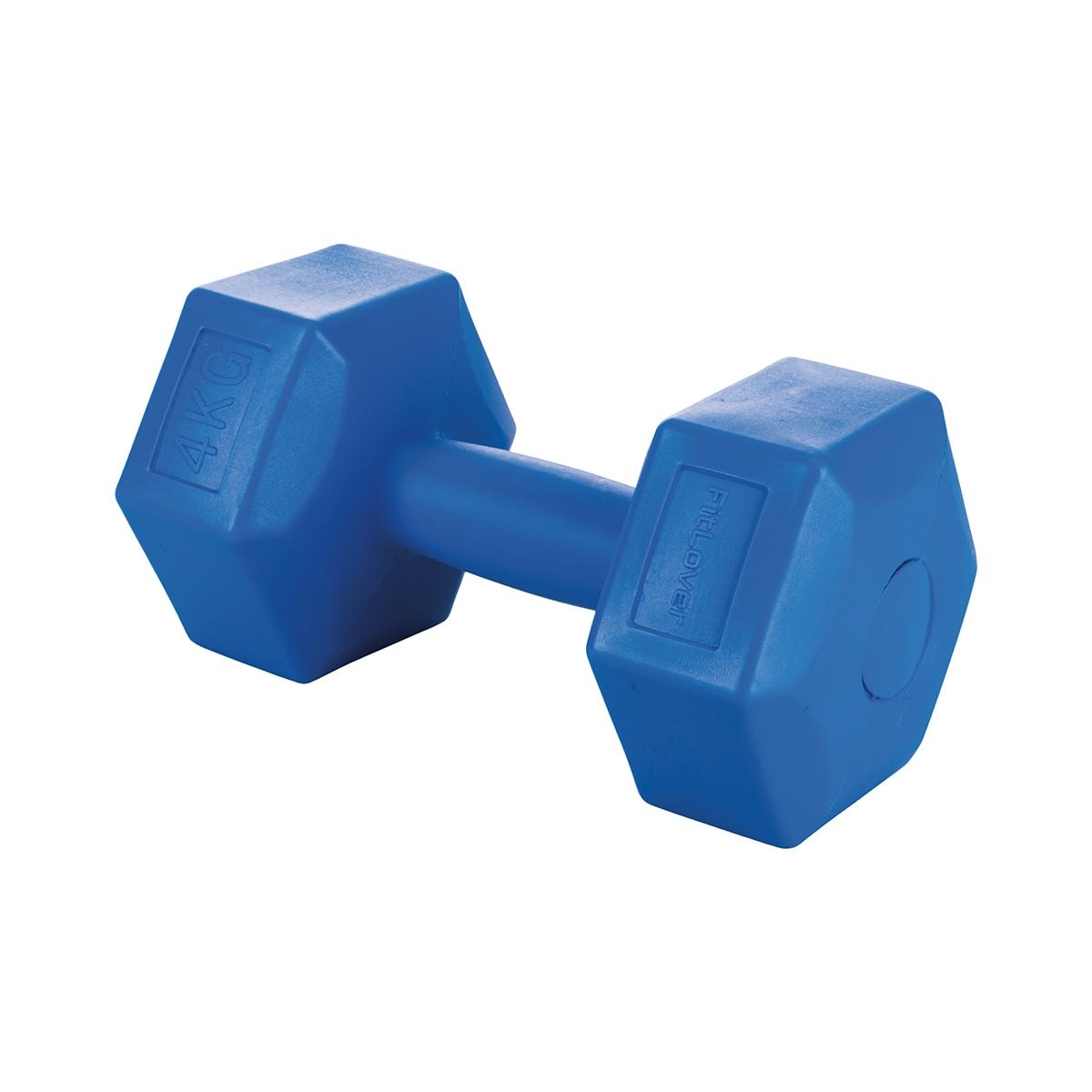 Manubrio 4 Kg per palestra esagonale antirotolamento Pushara