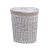 2 ceste porta biancheria con coperchio in legno e tessuto Zeyra Offerta