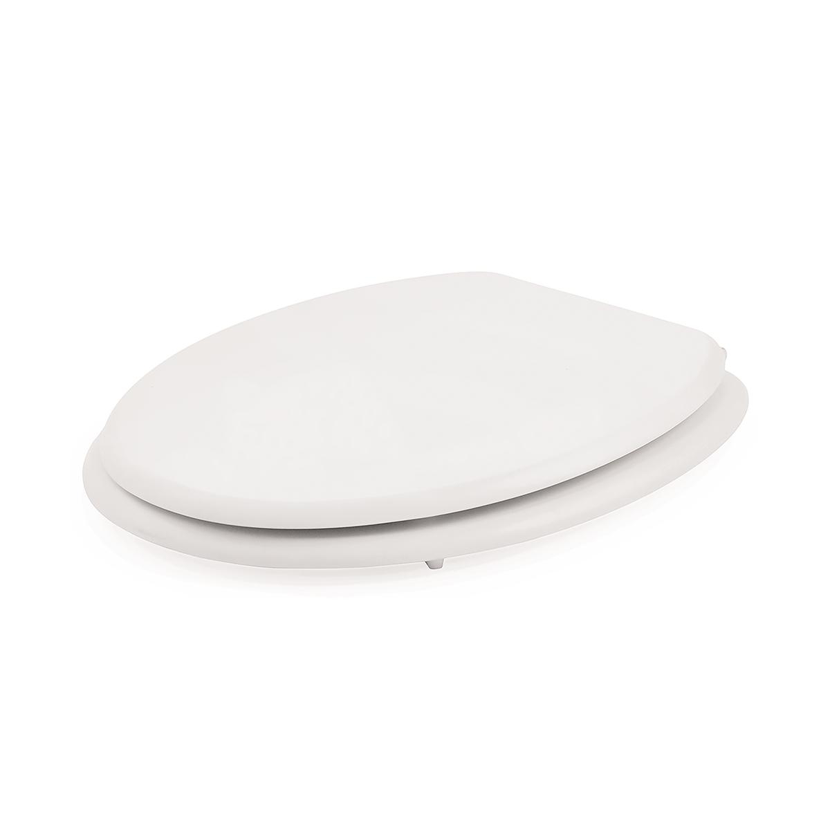 Copriwater universale sedile WC bianco in mdf satinato Tunai