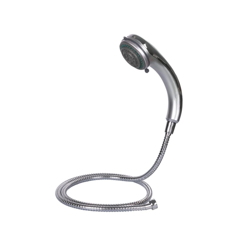 Soffione doccia multigetto con flessibile in acciaio satinato Kirel Promozione