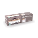 Mensola da muro legno di pino 4 ganci in ferro 60x16x16 Romia Saldi