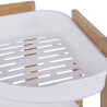 Mensola angolare per doccia in legno 2 ripiani plastica 23x23x27cm Aliva Offerta