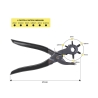 Pinza fustellatrice in acciaio 6 misure Beldan Modello