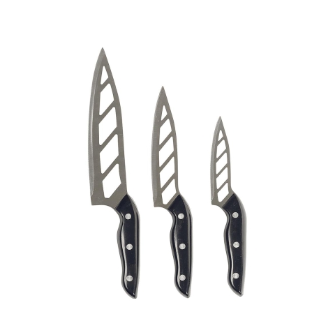 Set 3 coltelli multiuso lama in acciaio impugnatura rivettata Tavina Promozione