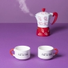 Moka caffettiera tradizionale per 2 tazze di caffè in alluminio Cuore Vendita