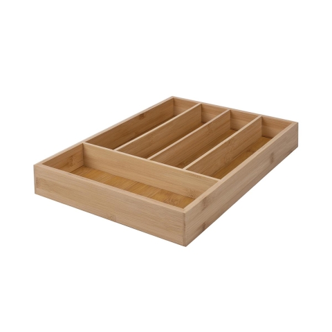 Portaposate da cassetto in legno 5 scomparti 35,5x25,5x5cm Kavira Promozione
