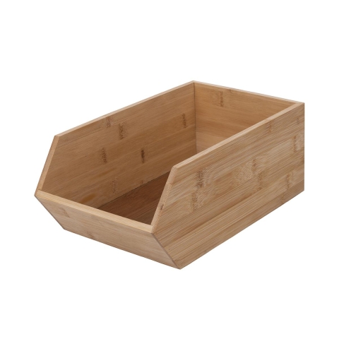 Contenitore portaoggetti organizer da cucina impilabile in legno Kavela Promozione