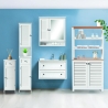 Mobile a specchio da bagno in legno mdf laccato 60x15xh68 cm Bakira Catalogo