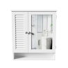 Mobile a specchio da bagno in legno mdf laccato 60x15xh68 cm Bakira Offerta