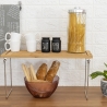 Organizer divisorio pieghevole da cucina in legno 47x18,5x22cm Kurnek Sconti