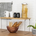Organizer divisorio pieghevole da cucina in legno 47x18,5x22cm Kurnek Stock