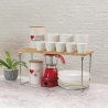 Organizer divisorio pieghevole da cucina in legno 47x18,5x22cm Kurnek 
