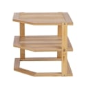 Mensola angolare da cucina 3 scaffali in legno 25x25x23cm Tolvak Offerta