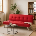 Divano letto in tessuto con porta USB e gambe in metallo design Astralis 
