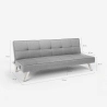 Divano letto in tessuto con porta USB e gambe in metallo design Astralis 