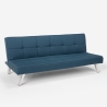 Divano letto in tessuto con porta USB e gambe in metallo design Astralis Saldi