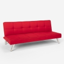 Divano letto in tessuto con porta USB e gambe in metallo design Astralis 