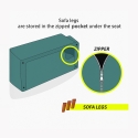Divano letto in tessuto con porta USB e gambe in metallo design Astralis 