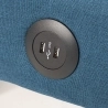 Divano letto in tessuto con porta USB e gambe in metallo design Astralis Caratteristiche
