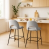 Sgabello alto moderno con schienale per bar e cucina in tessuto Tiren Vendita