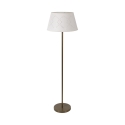 Lampada piantana da terra in metallo satinato paralume bianco Kirosh Promozione